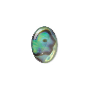 Cabochon, paua shell (coated), 18x13mm calibrated oval, Mohs hardness 3-1/2. Sold per pkg of 4.