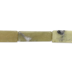 Bead, olive new &quot;jade&quot; (serpentine) (natural), dark, 20x6mm-21x7mm square tube, C grade, Mohs hardness 2-1/2 to 6. Sold per 15&quot; to 16&quot; strand.