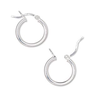 Hoop Earrings Sterling Silver-Filled Silver Colored