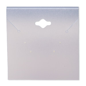 Earring Card PVC Plastic Sold per pkg of 100. Opaque Black 2x2 Inch Square 