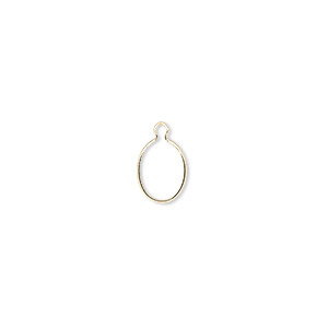 Drop, Wrap-Tite&reg;, 14Kt gold, 8x6mm oval setting. Sold individually.