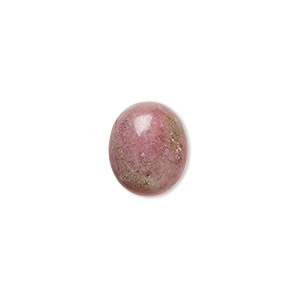 Cabochon, rhodonite (natural), 12x10mm calibrated oval, C grade, Mohs hardness 5-1/2 to 6-1/2. Sold per pkg of 6.