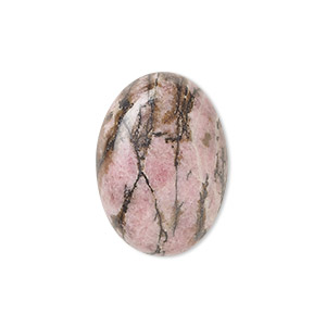 Cabochon, rhodonite (natural), 25x18mm calibrated oval, C grade, Mohs hardness 5-1/2 to 6-1/2. Sold individually.