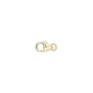 Clasp, lobster claw, 14Kt gold-filled, 8x5mm with 3.5mm jump ring. Sold individually.