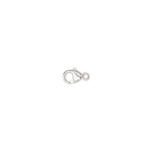 Clasp, lobster claw, sterling silver, 5.5x3.5mm oval. Sold individually.