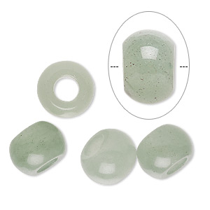 Bead, Dione&reg;, green aventurine (natural), 12x9mm hand-cut rondelle, B grade, Mohs hardness 7. Sold per pkg of 4.