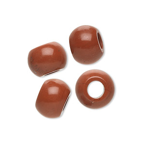 Bead, Dione&reg;, red jasper (natural), 12x9mm hand-cut rondelle, B grade, Mohs hardness 6-1/2 to 7. Sold per pkg of 4.