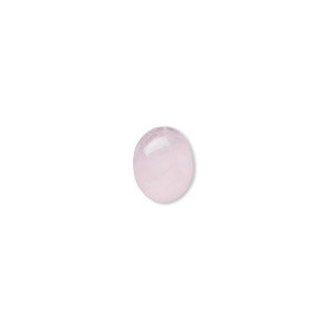Cabochon, rose quartz (natural), 10x8mm calibrated oval, B- grade, Mohs hardness 7. Sold per pkg of 10.