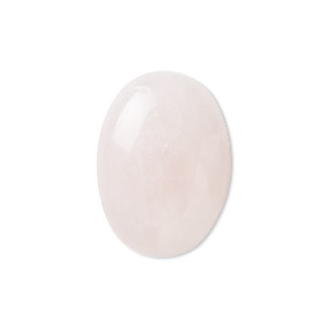 Cabochon, rose quartz (natural), 25x18mm calibrated oval, B- grade, Mohs hardness 7. Sold per pkg of 2.