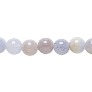 Bead, blue chalcedony (natural), 8mm round, C grade, Mohs hardness 7. Sold per 15-1/2&quot; to 16&quot; strand.