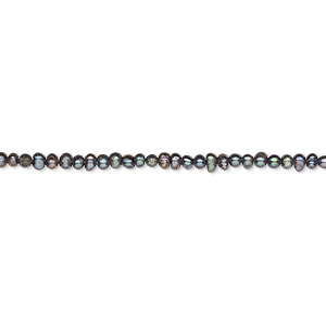 Pearl, cultured freshwater (dyed), iris green, 1.5-2mm seed, C- grade, Mohs hardness 2-1/2 to 4. Sold per 15-1/2&quot; to 16&quot; strand.
