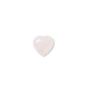 Cabochon, rose quartz (natural), 10x10mm calibrated heart, B- grade, Mohs hardness 7. Sold per pkg of 2.