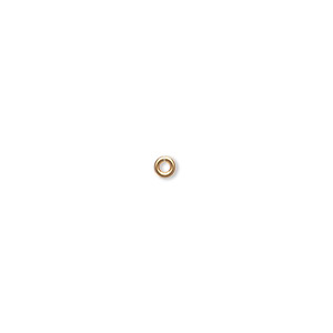 Jump ring, 14Kt gold-filled, 3mm round, 1.7mm inside diameter, 22 gauge. Sold per pkg of 20.