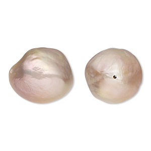 Pearl, cultured freshwater (natural), mauve, 19x16mm-20x17mm baroque, C grade, Mohs hardness 2-1/2 to 4. Sold individually.
