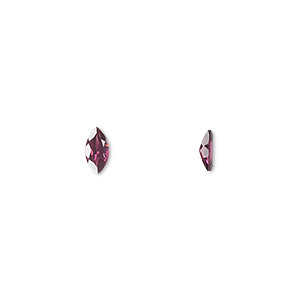 Gem, rhodolite garnet (natural), 6x3mm hand-cut faceted marquise, A grade, Mohs hardness 7 to 7-1/2. Sold per pkg of 2.