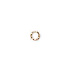 Jump ring, 14Kt gold-filled, 6mm round, 4.2mm inside diameter, 18 gauge. Sold per pkg of 20.