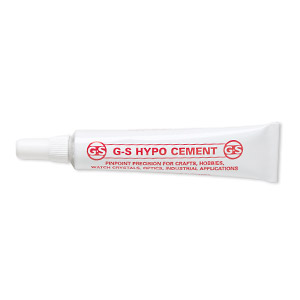 Adhesive, G-S Hypo Cement&reg;. Sold per 1/3 fluid ounce tube.