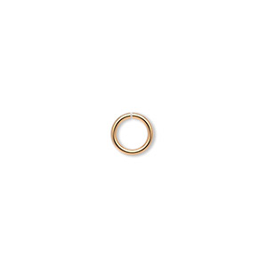 Jump ring, 14Kt gold-filled, 7mm round, 5.1mm inside diameter, 18 gauge. Sold per pkg of 20.