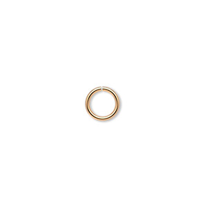 Jump ring, 14Kt gold-filled, 7.5mm round, 5.2mm inside diameter, 18 gauge. Sold per pkg of 20.
