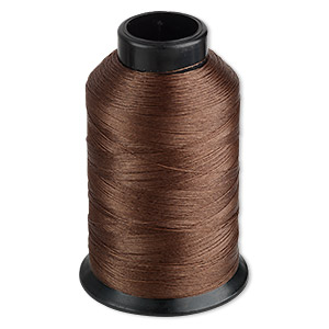 Thread, Nymo®, nylon, black, size O. Sold per 3-ounce spool. - Fire  Mountain Gems and Beads