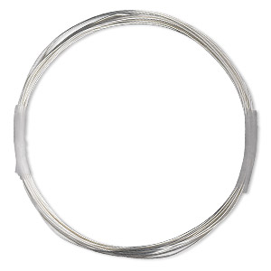 Wire, sterling silver-filled, half-hard, round, 24 gauge. Sold per 10-foot spool.