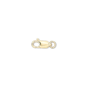 Clasp, lobster claw, 14Kt gold-filled, 12x8mm with 4.5mm jump ring. Sold  individually. - Fire Mountain Gems and Beads