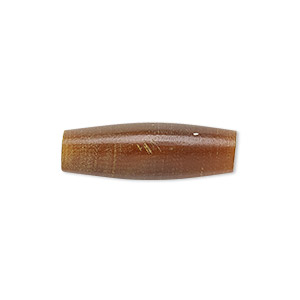 Bead, horn (dyed), golden, 25x6mm-25x8mm hand-cut hairpipe, Mohs hardness 2-1/2. Sold per pkg of 40.