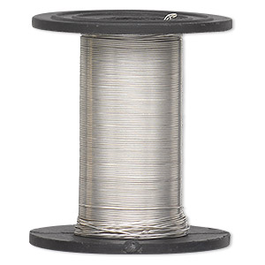 Wire, sterling silver-filled, half-hard, round, 30 gauge. Sold per 1-ounce spool, approximately 160 feet.