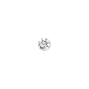 Gem, white topaz (natural), 6mm faceted round, A grade, Mohs hardness 8. Sold individually.