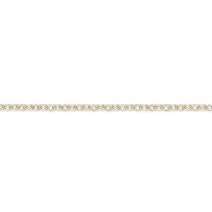 Chain, 14Kt gold-filled, 1.7mm flat cable. Sold per 5-foot section.