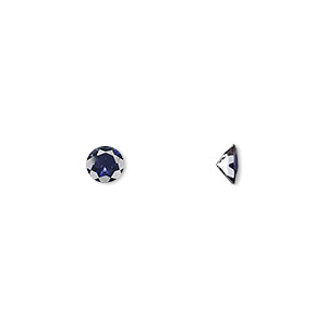 Gem, iolite (natural), 5mm faceted round, A grade, Mohs hardness 7 to 7-1/2. Sold individually.