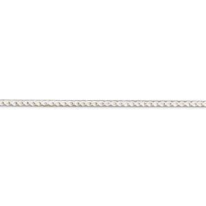 Bezel wire, sterling silver, 1.5x0.75mm with diamond-cut pattern, 14 gauge. Sold per 1-foot pkg.