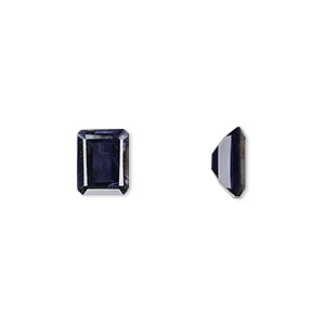 Gem, iolite (natural), 9x7mm faceted emerald-cut, A grade, Mohs hardness 7 to 7-1/2. Sold individually.
