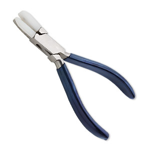 Pliers, nylon jaw, steel / rubber / nylon, black or blue, 5-1/4 inches. Sold individually.