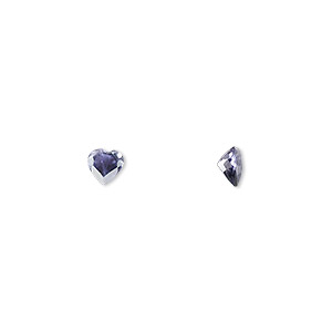 Gem, iolite (natural), 5mm faceted heart, A grade, Mohs hardness 7 to 7-1/2. Sold individually.