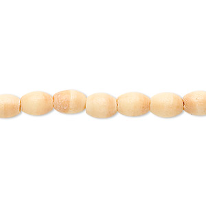 Bead, bone (dyed), antiqued brown and white, 7x5mm oval, Mohs hardness 2-1/2. Sold per 15-1/2&quot; to 16&quot; strand.