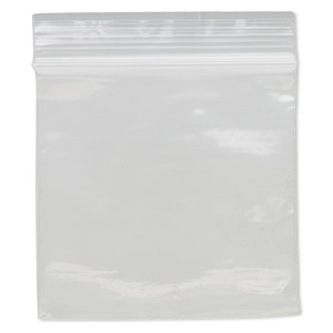 Bag, Tite-Lip™, anti-tarnish plastic, transparent clear, 3-inch top zip.  Sold per pkg of 50. - Fire Mountain Gems and Beads