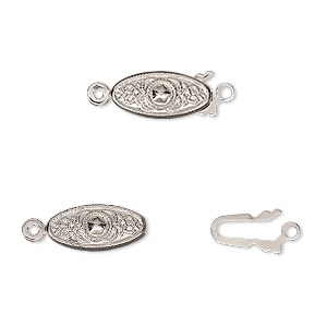 Fishhook Clasps Nickel Silver Colored