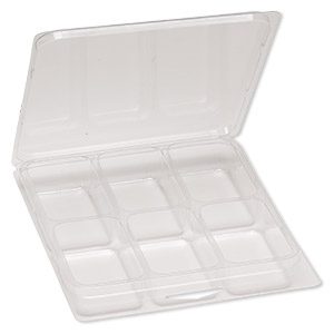 Box, plastic, clear, 7-1/2 x 5-1/2 x 1-inch clamshell blister. Sold per pkg of 100.