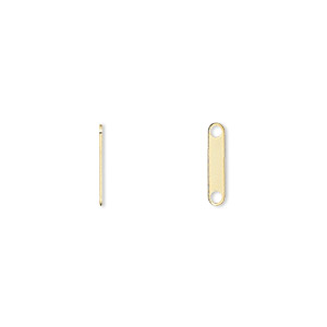 Spacer bar, gold-plated brass, 11x2.5mm 2-strand, fits up to 8mm bead. Sold per pkg of 100.