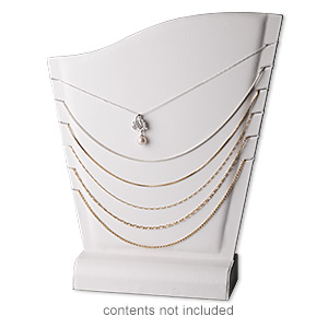 Necklace Displays Leatherette Whites