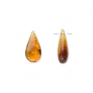 Drop, Baltic amber (heated), 14x8mm-20x12mm teardrop, B grade, Mohs hardness 2 to 2-1/2. Sold per pkg of 2.