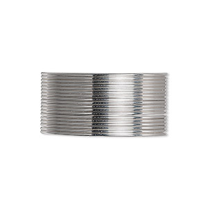 Wire, Beadalon&reg;, stainless steel, 3/4 hard, round, 20 gauge. Sold per pkg of 6 meters.
