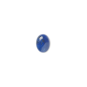 Cabochon, lapis lazuli (natural), 8x6mm calibrated oval, A- grade, Mohs hardness 5 to 6. Sold per pkg of 6.