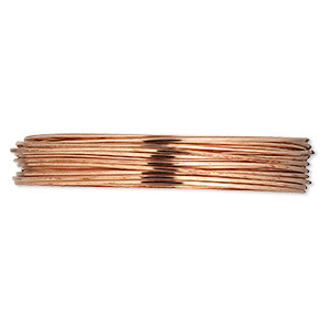 Wire, copper, half-hard, square, 18 gauge. Sold per 10-yard coil.