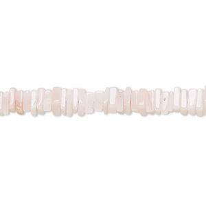 Bead, pink opal (natural), 4x1mm-6x2mm hand-cut square rondelle, B ...