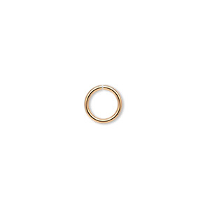 Jump ring, 14Kt gold-filled, 8mm round, 6.2mm inside diameter, 18 gauge. Sold per pkg of 10.