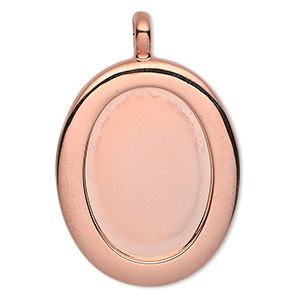Pendant Settings Copper Plated/Finished Copper Colored