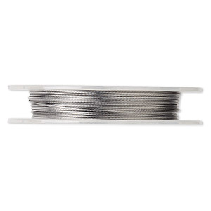 Beading wire, Tigertail&#153;, nylon-coated stainless steel, clear, 7 strand, 0.015-inch diameter. Sold per 100-foot spool.