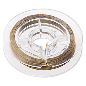 Beading Wire Stainless Steel Gold Colored